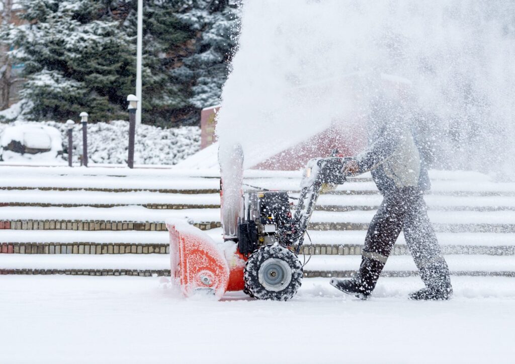 snow removal at an office building